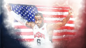 LeBron James American Flag Wallpaper